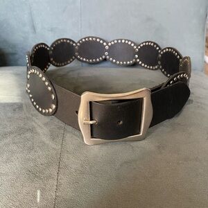 Chic Black Studded Women's Belt